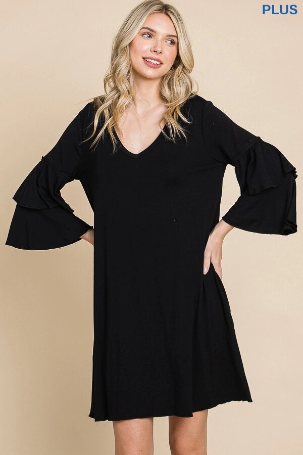 Tiered Sleeve dress | The Curvy Fox Boutique